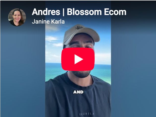 Video testimonial from Andres, Blossom Ecom